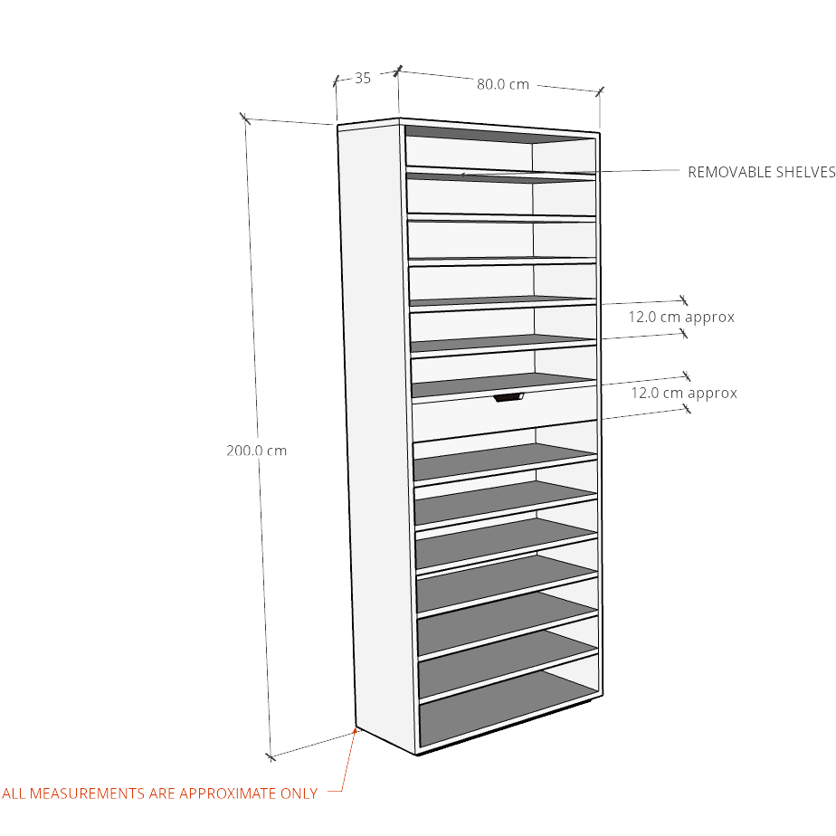39 Pair Shoe Storage Cabinet