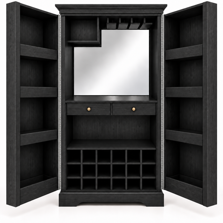 Bar Cabinet, BB3, Veneer Custom
