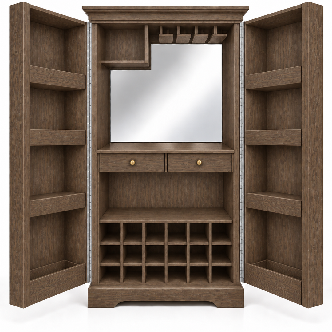 Bar Cabinet, BB3, Veneer Custom