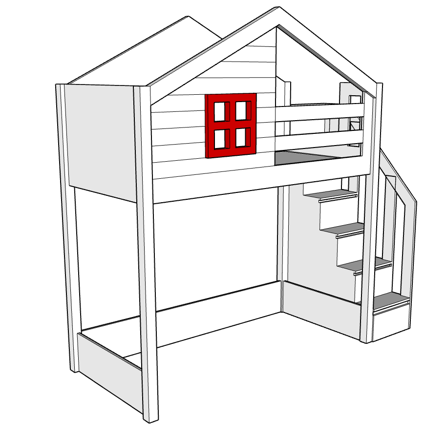 Fazi House Loft Bed