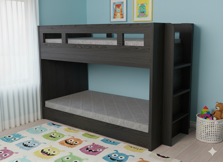 Glaze Bunk Bed with or without bottom bed, Version: B