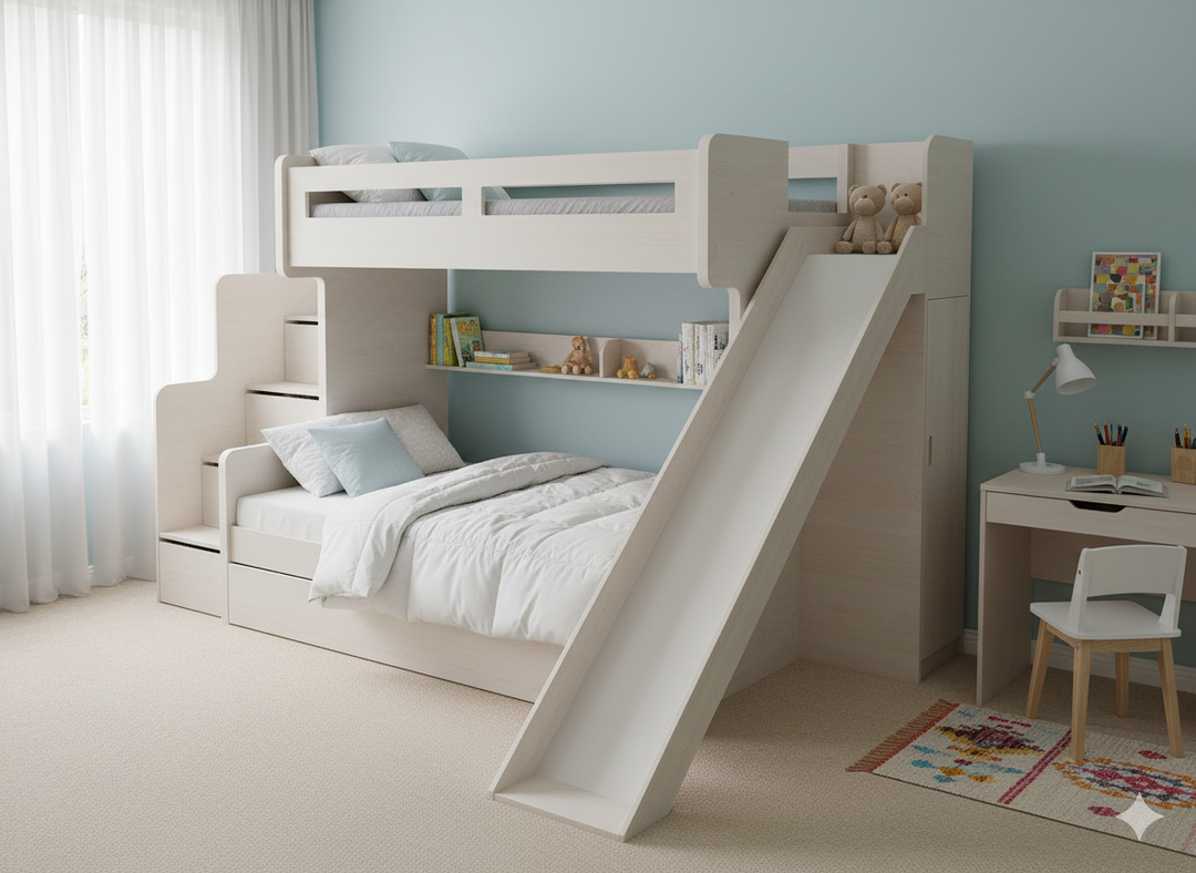 Future Bunk Bed with Slide Cabinet