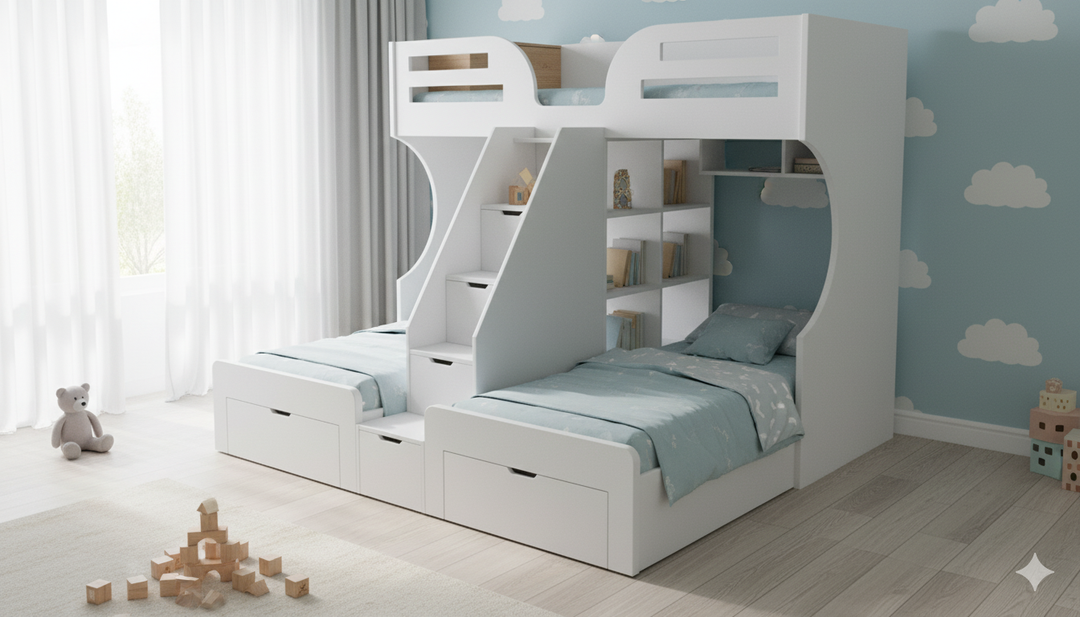 Ultra Bunk Bed with 3 Beds, Custom Made