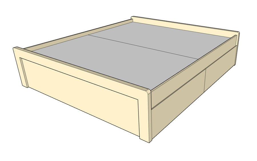 Berry 4 Drawer Storage Bed without Headboard