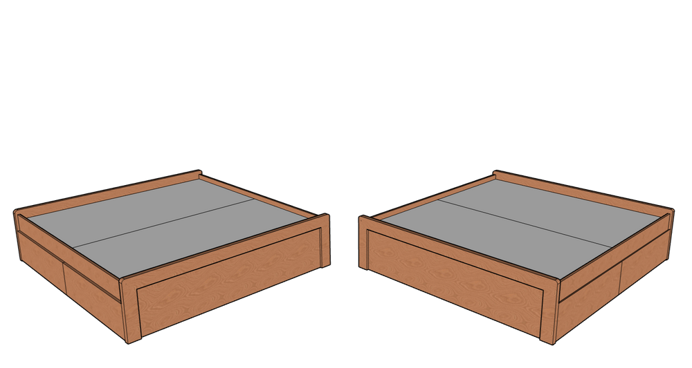 Berry 4 Drawer Storage Bed without Headboard