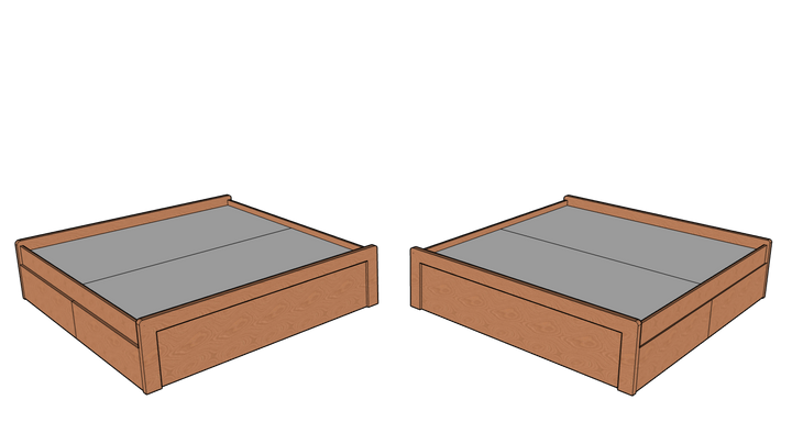 Berry 4 Drawer Storage Bed without Headboard