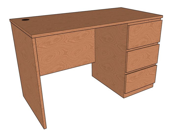 STUD Desk with 3 drawers - Classic Furniture Dubai UAE