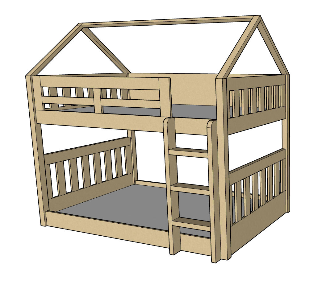 McHouse Bunk Bed, 120 x 200 cms