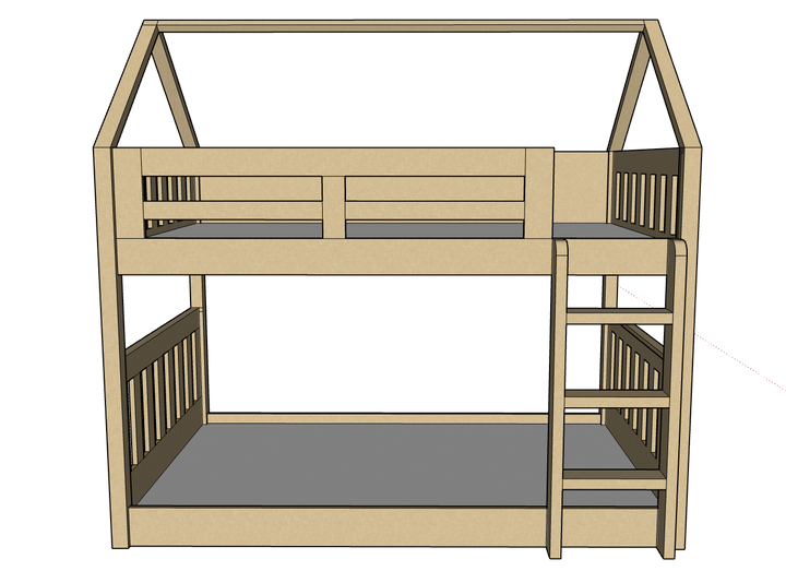 McHouse Bunk Bed, 120 x 200 cms