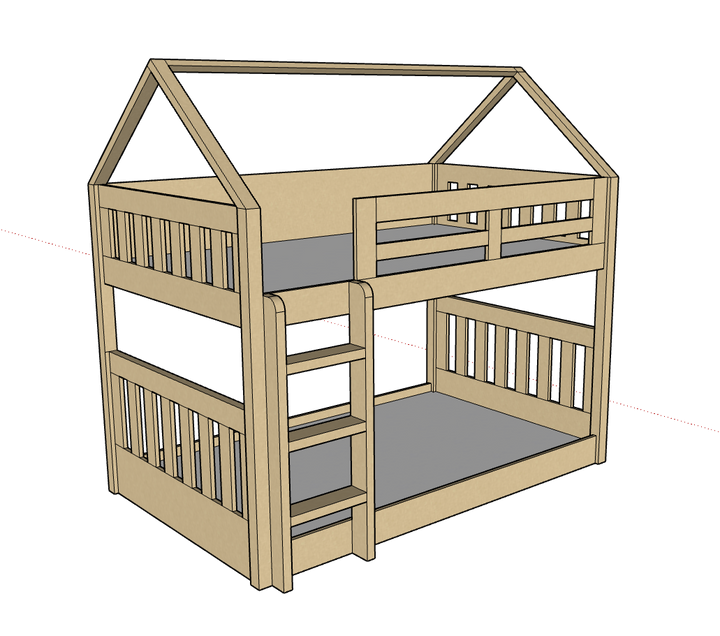 McHouse Bunk Bed, 120 x 200 cms