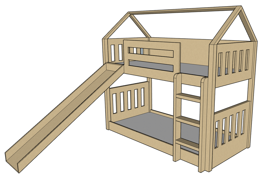 McHouse Bunk Bed with Slide