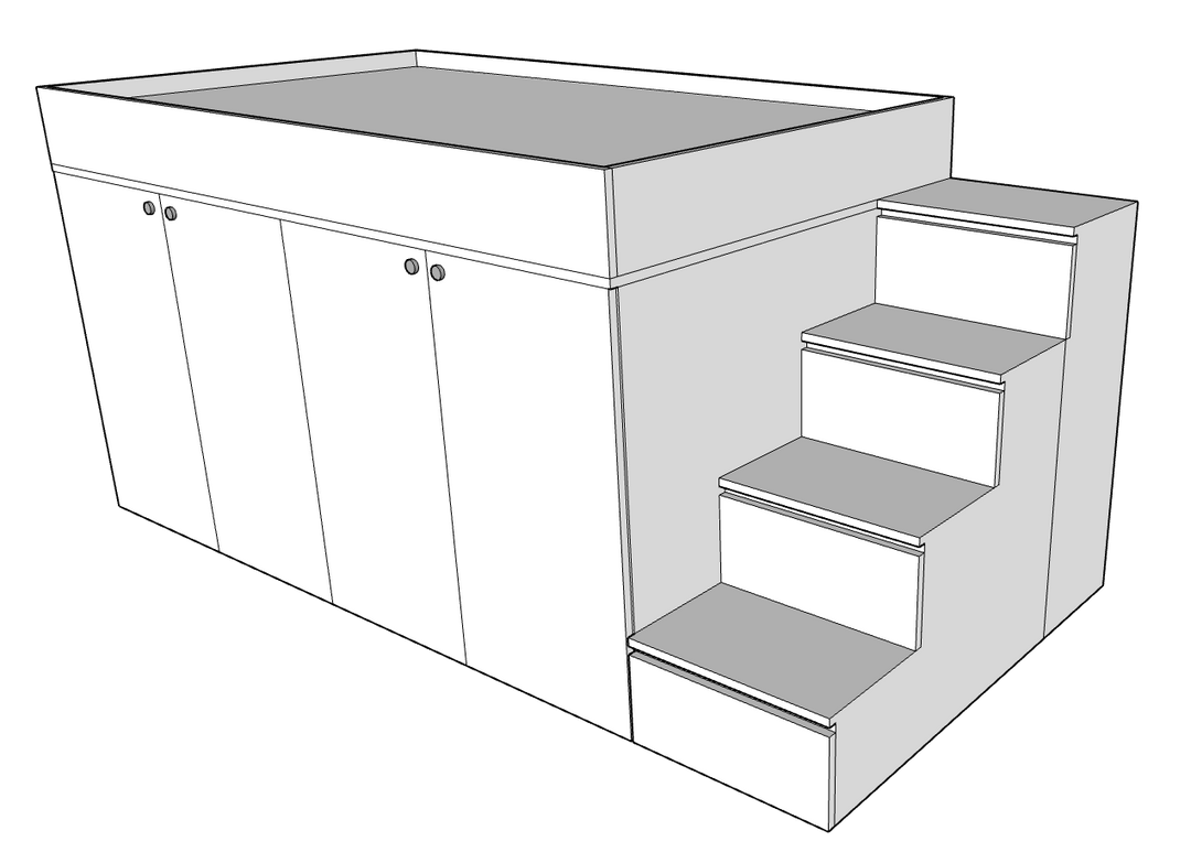 MAGA Storage Loft Bed, Custom Made