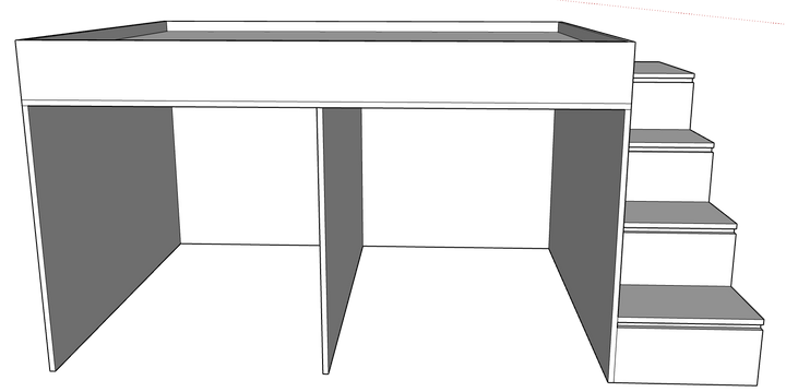 MAGA Storage Loft Bed, Custom Made