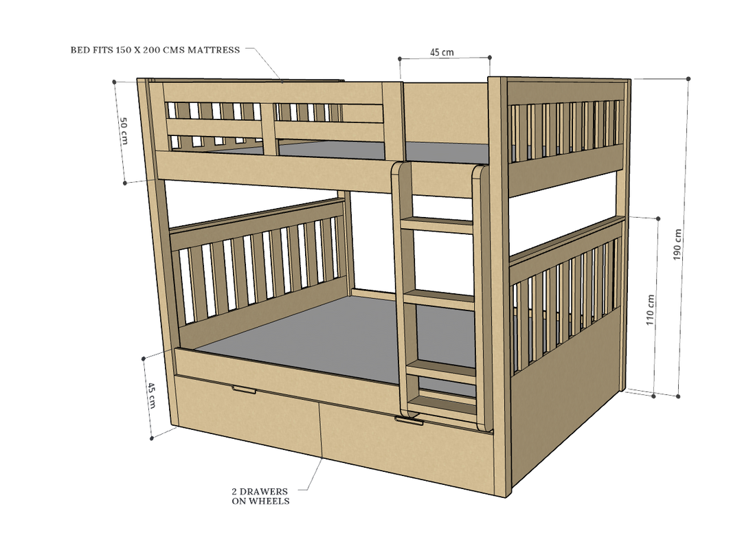 Max Bunk Bed, 90/120/150