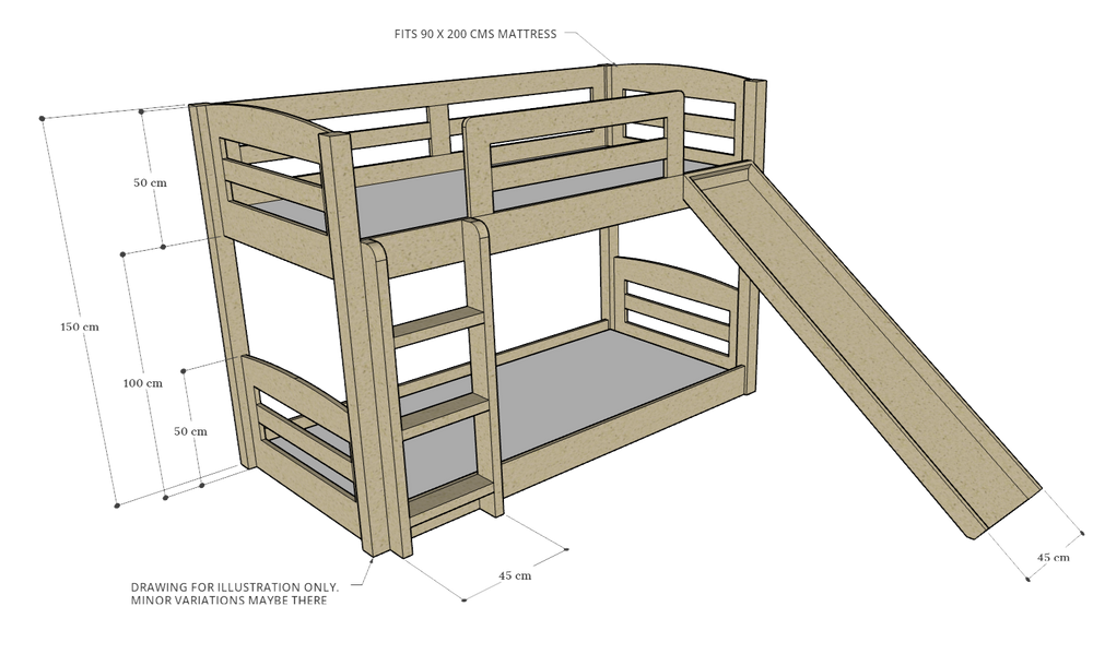 Play Bunk Bed - Classic Furniture Dubai UAE
