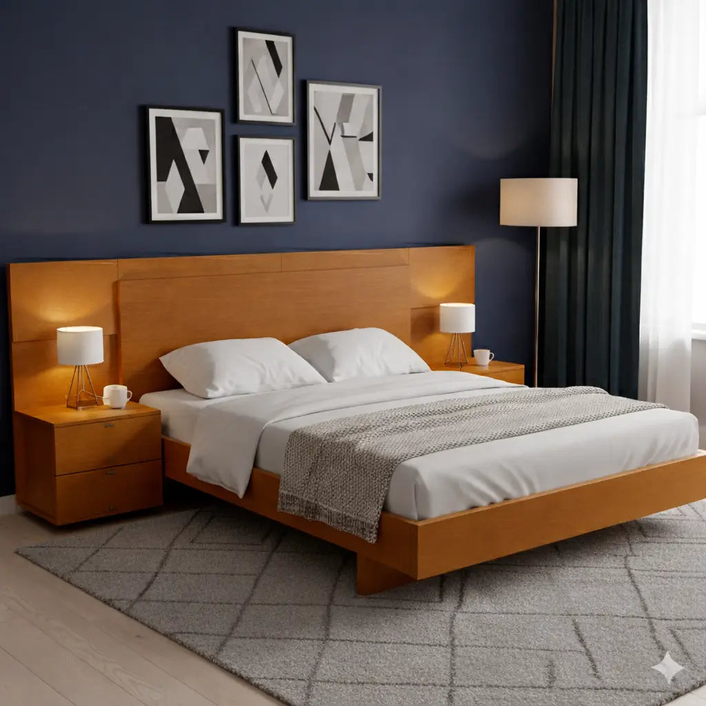 Balmy Bed With 2 Side Tables