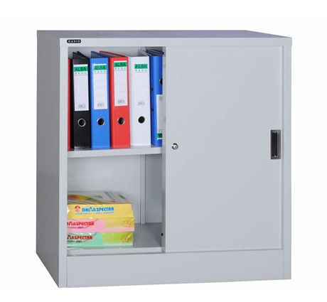 Steel Sliding Door Low Height Cupboard, Heavy Duty