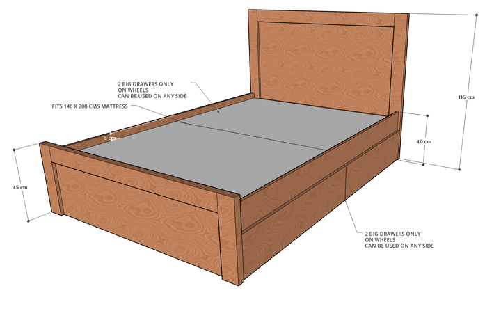 Terra Box Drawer Storage Bed