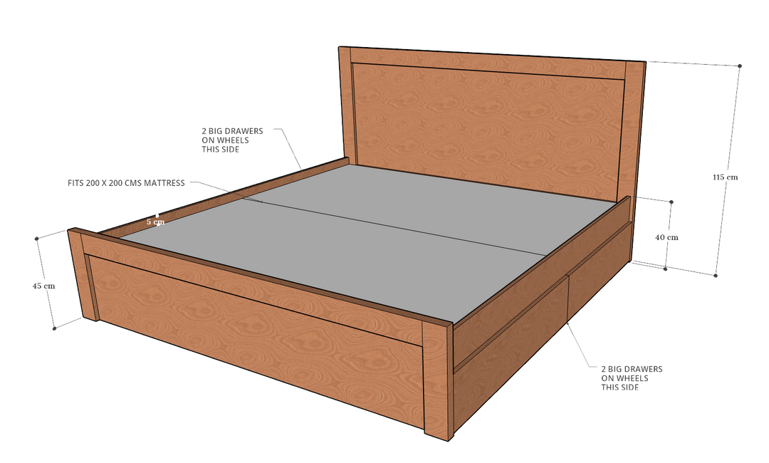 Terra Box Drawer Storage Bed