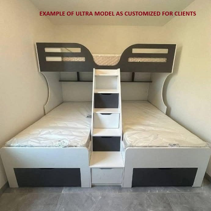Ultra Bunk Bed with 3 Beds, Custom Made