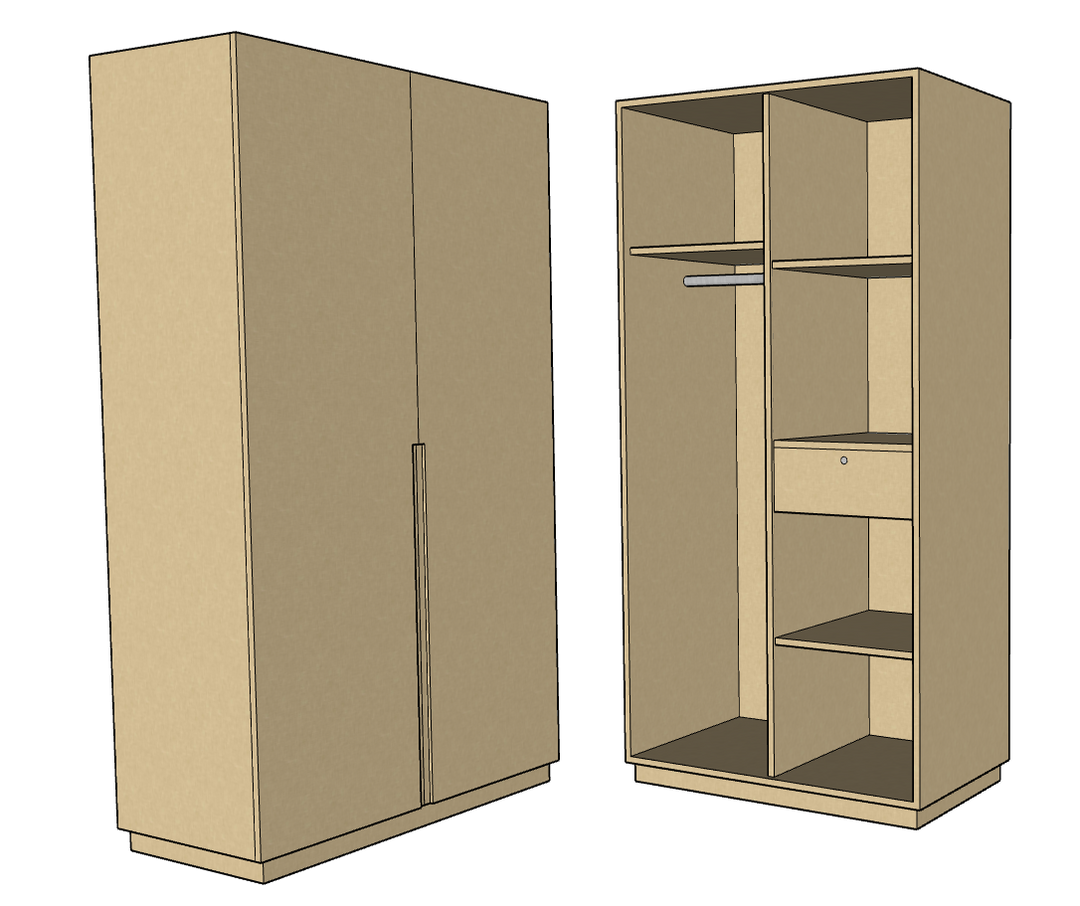CF 2 Door Wardrobe, Custom Made