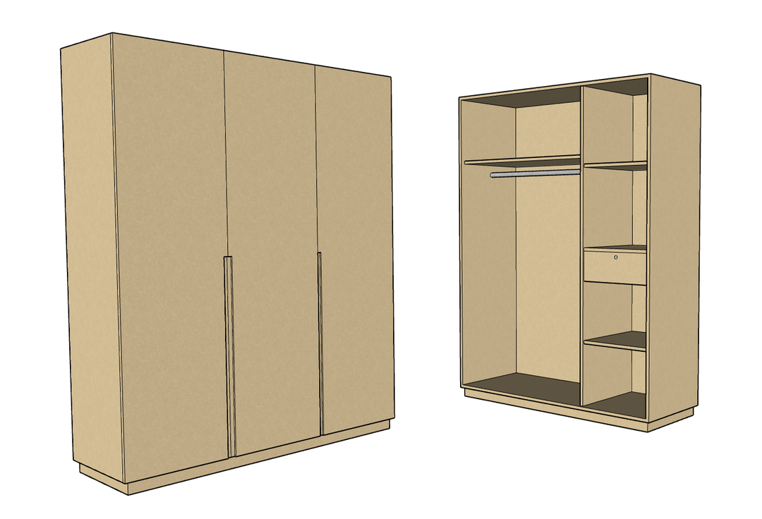 CF 3 Door Wardrobe, Custom Made