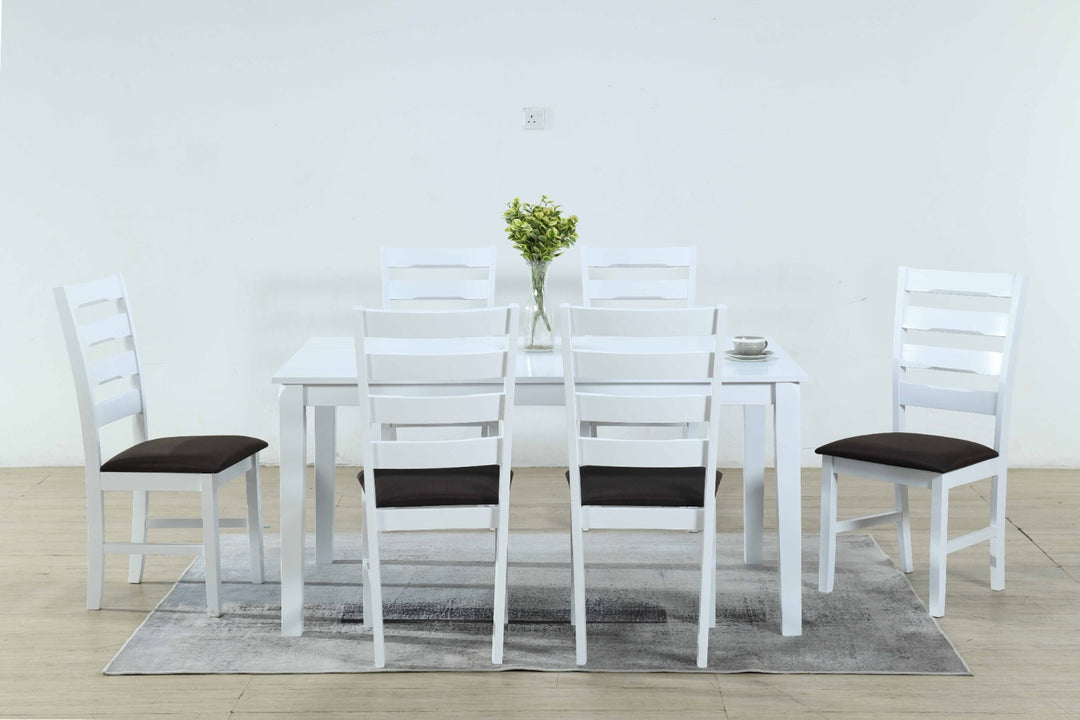 Mensam Dining Set, White, 4/6 Seater