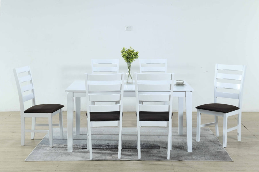 Mensam Dining Set, White, 4/6 Seater