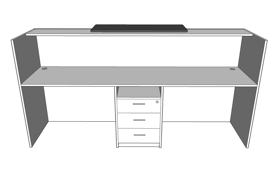 Ace Reception Counter for 2 persons, Custom - Classic Furniture Dubai UAE