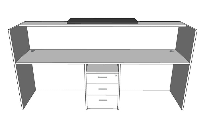 Ace Reception Counter for 2 persons, Custom - Classic Furniture Dubai UAE