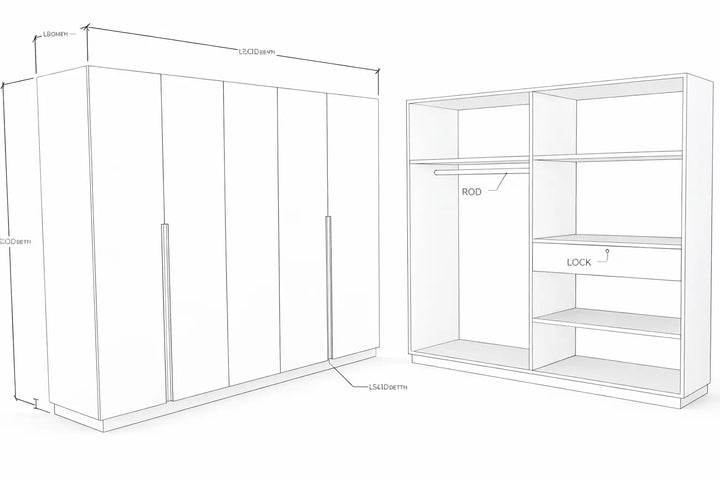 CF 4 Door Wardrobe, Custom Made
