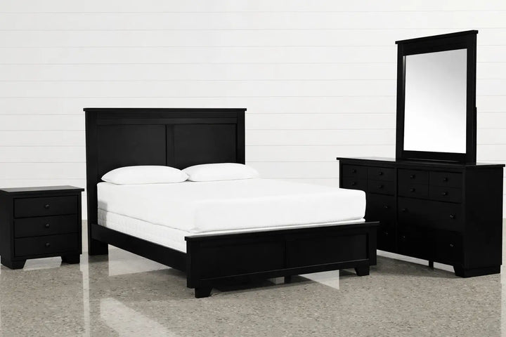 V1 Bed with optional bed side table & dresser