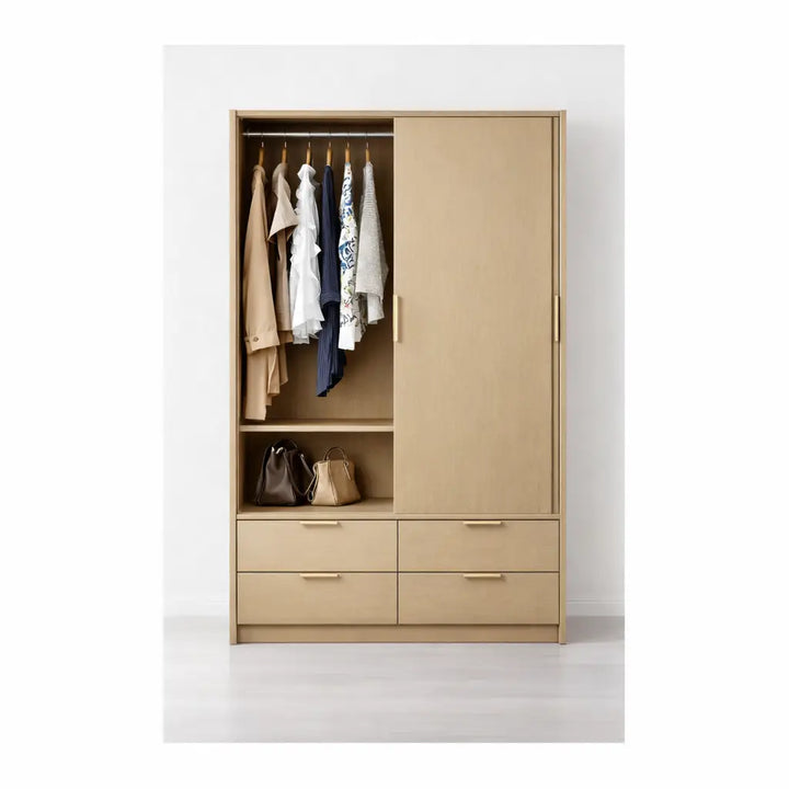 Sliding Door Wardrobe, 2 Door (120 cms), Custom Made