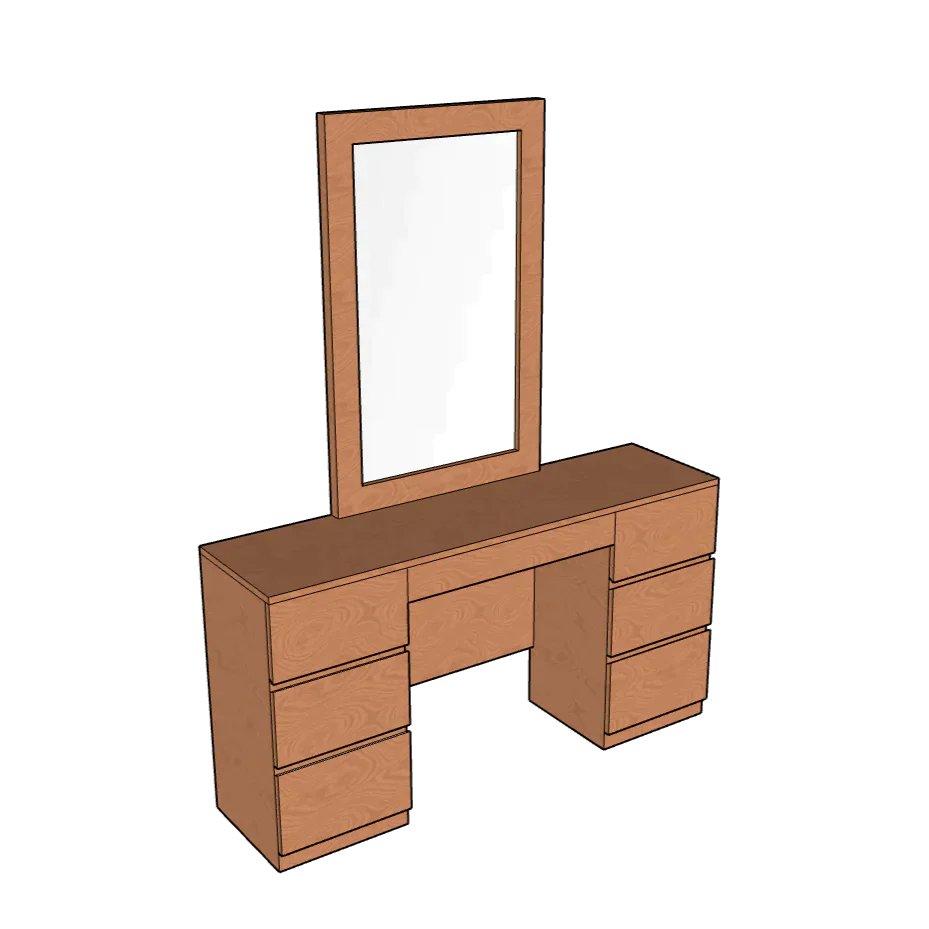 Dresser with Mirror, CD10 - Classic Furniture Dubai UAE