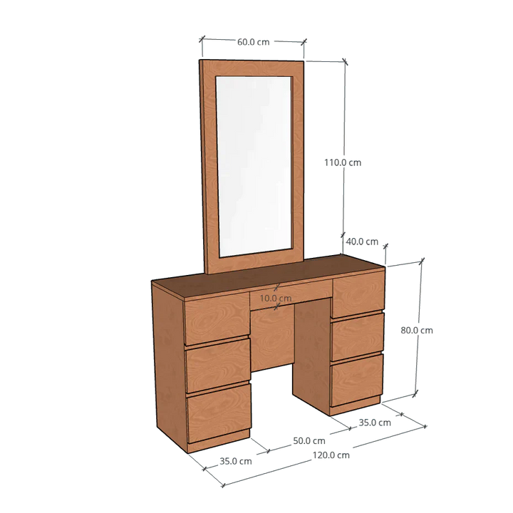 Dresser with Mirror, CD10 - Classic Furniture Dubai UAE