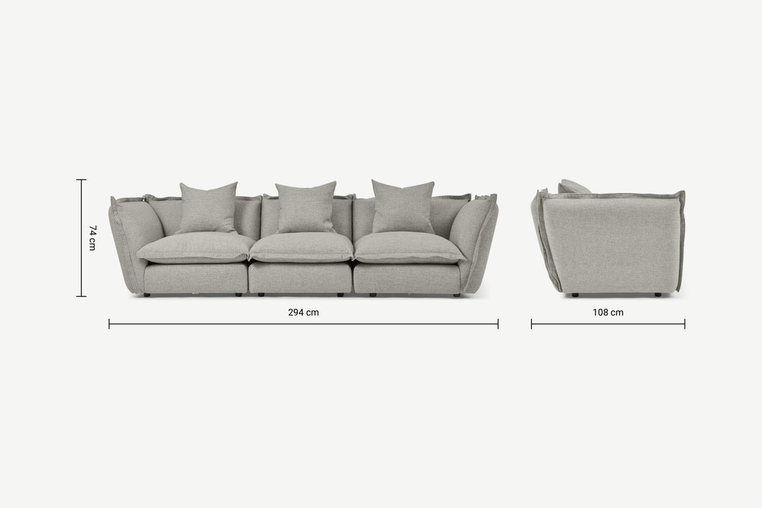 Fernsby Modular Sofa, Silver Grey - Classic Furniture Dubai UAE