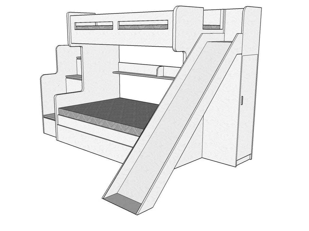 Future Bunk Bed with Slide Cabinet - Classic Furniture Dubai UAE