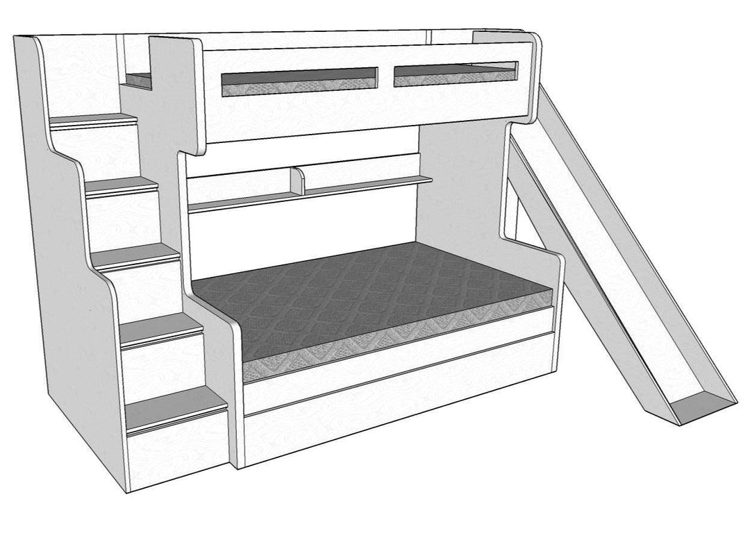 Future Bunk Bed with Slide Cabinet - Classic Furniture Dubai UAE