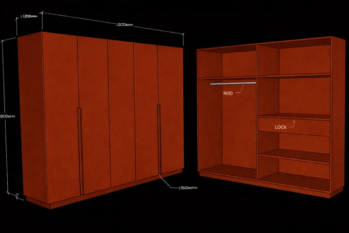 CF 4 Door Wardrobe, Custom Made