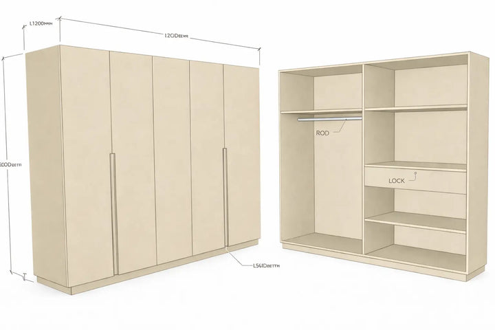CF 4 Door Wardrobe, Custom Made