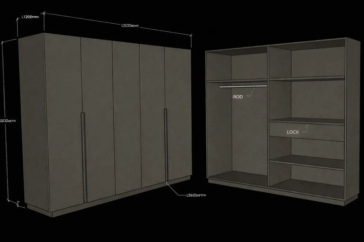 CF 4 Door Wardrobe, Custom Made