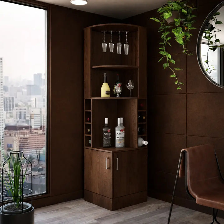 Syrah Corner Bar Cabinet