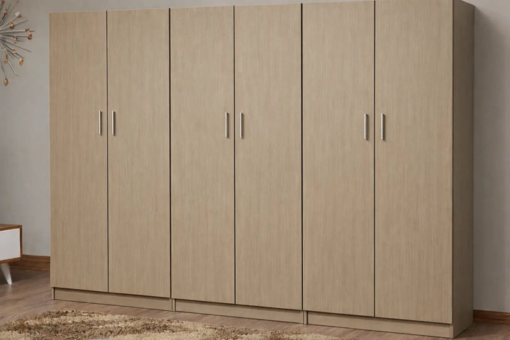 Wardrobe, 6 Door, MDF Custom