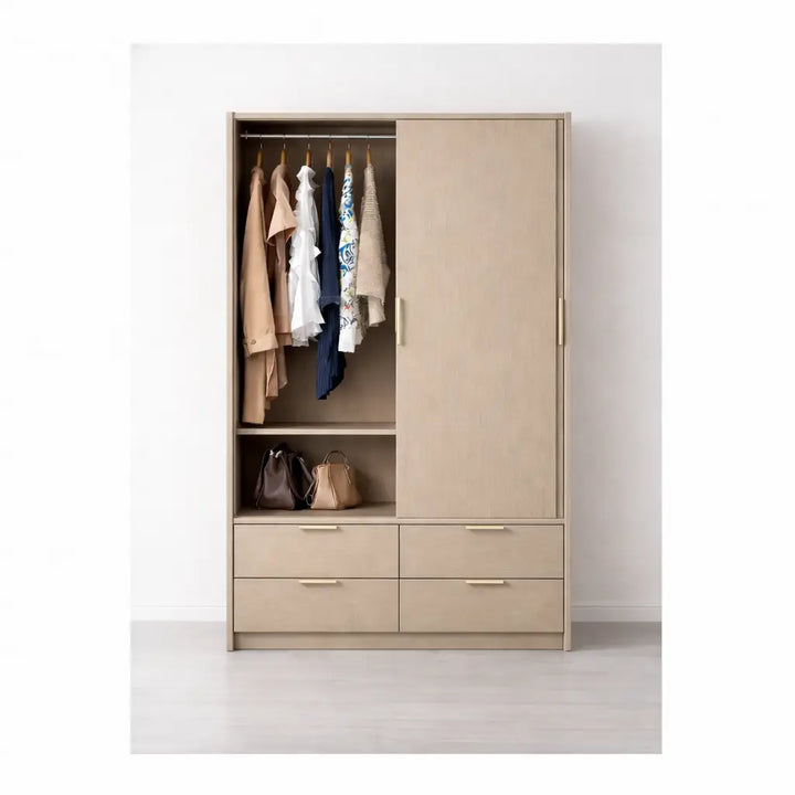 Sliding Door Wardrobe, 2 Door (120 cms), Custom Made
