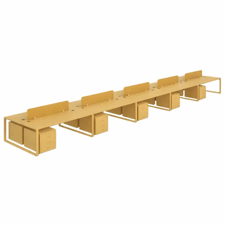 Workstation for 8 persons, Model: PYRAMID-8, Face to Face