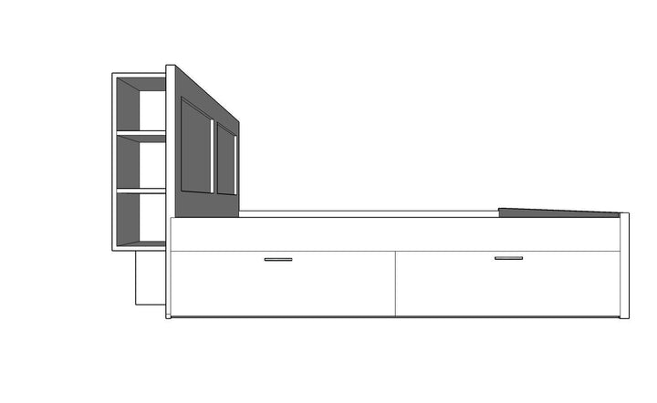 Lester bed with headboard & 4 drawer storage - Classic Furniture Dubai UAE