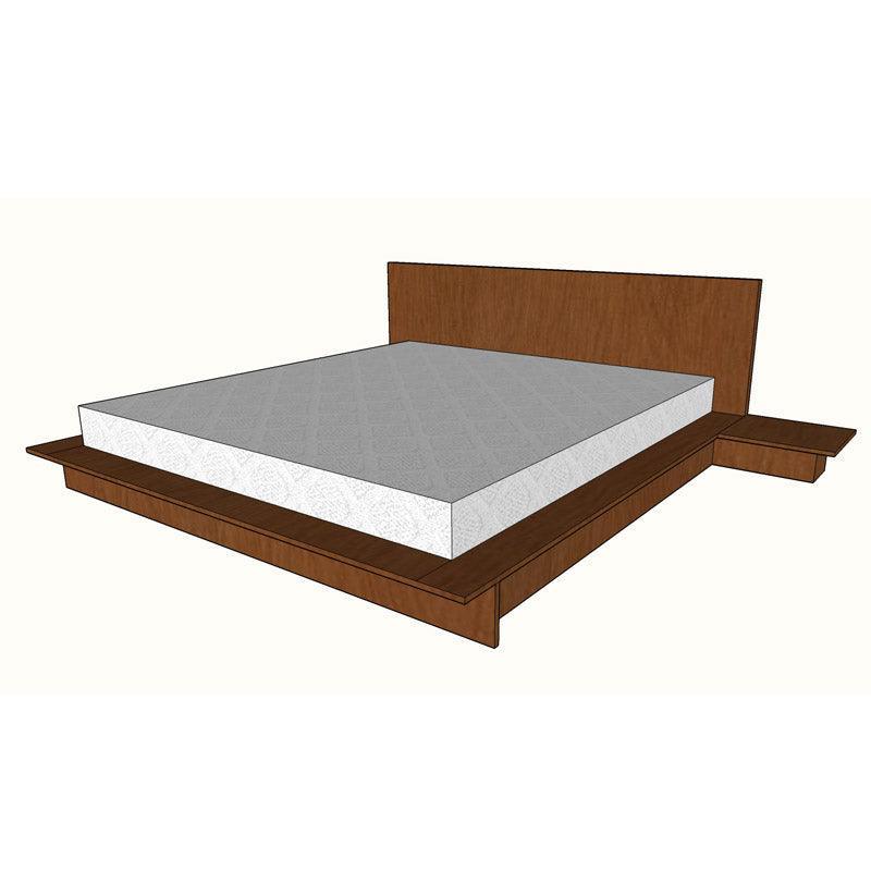 Oreo low bed with 2 side tables - Classic Furniture Dubai UAE