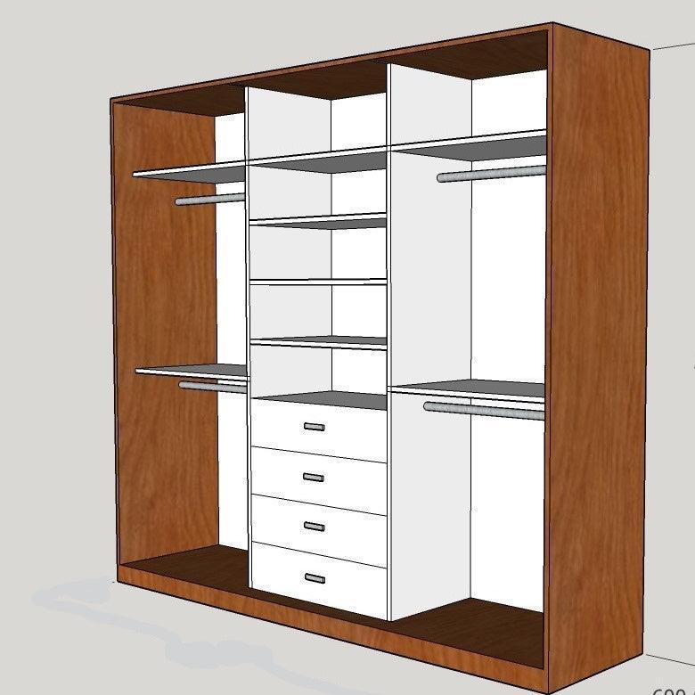 Sliding Door Wardrobe, 3 Door (300 cms), Custom Made - Classic Furniture Dubai UAE