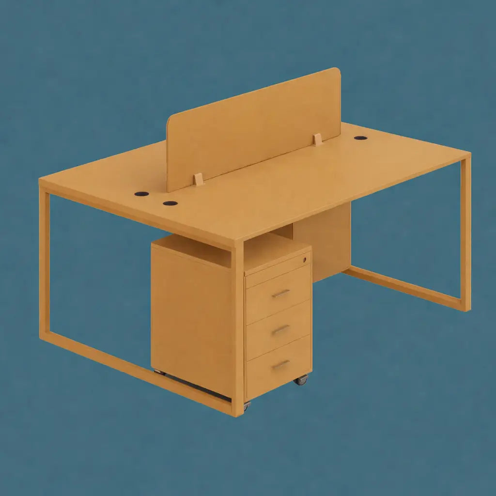 Workstation for 2 persons, Model: PYRAMID-2, Face to Face