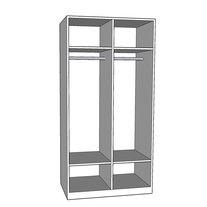 Wardrobe: 2 Door, With customized layout options - Classic Furniture Dubai UAE